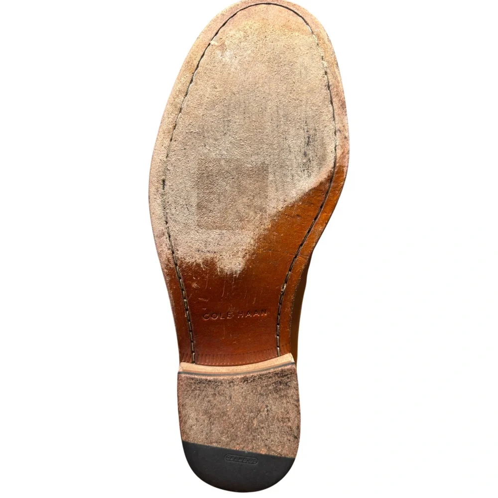 Cole Haan Men's 10.5 Hudson Horsebit Loafer British Tan Full-Grain Leather